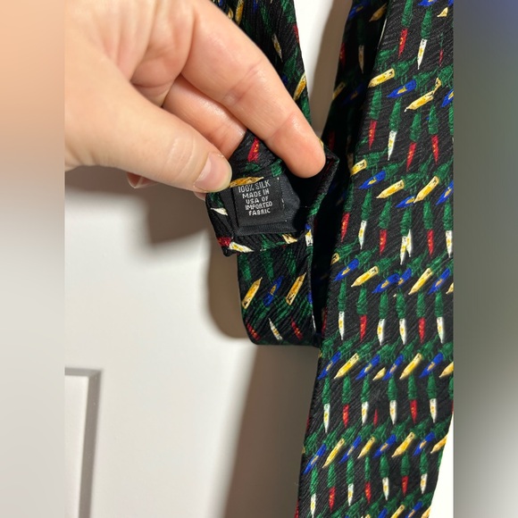 Silk Christmas lights tie, FN Brand - Picture 6 of 6
